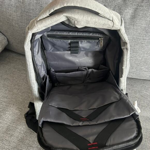 NWOT Ruigor Link 39 Anti-Theft Smart Laptop Backpack USB TSA Ready Grey / Black‎ - Picture 13 of 14
